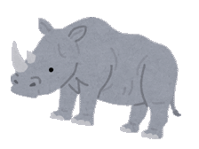 Gif animé rhinocéros gris